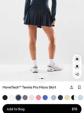 Aritzia MoveTech™ Tennis Pro Micro Skirt — Navy